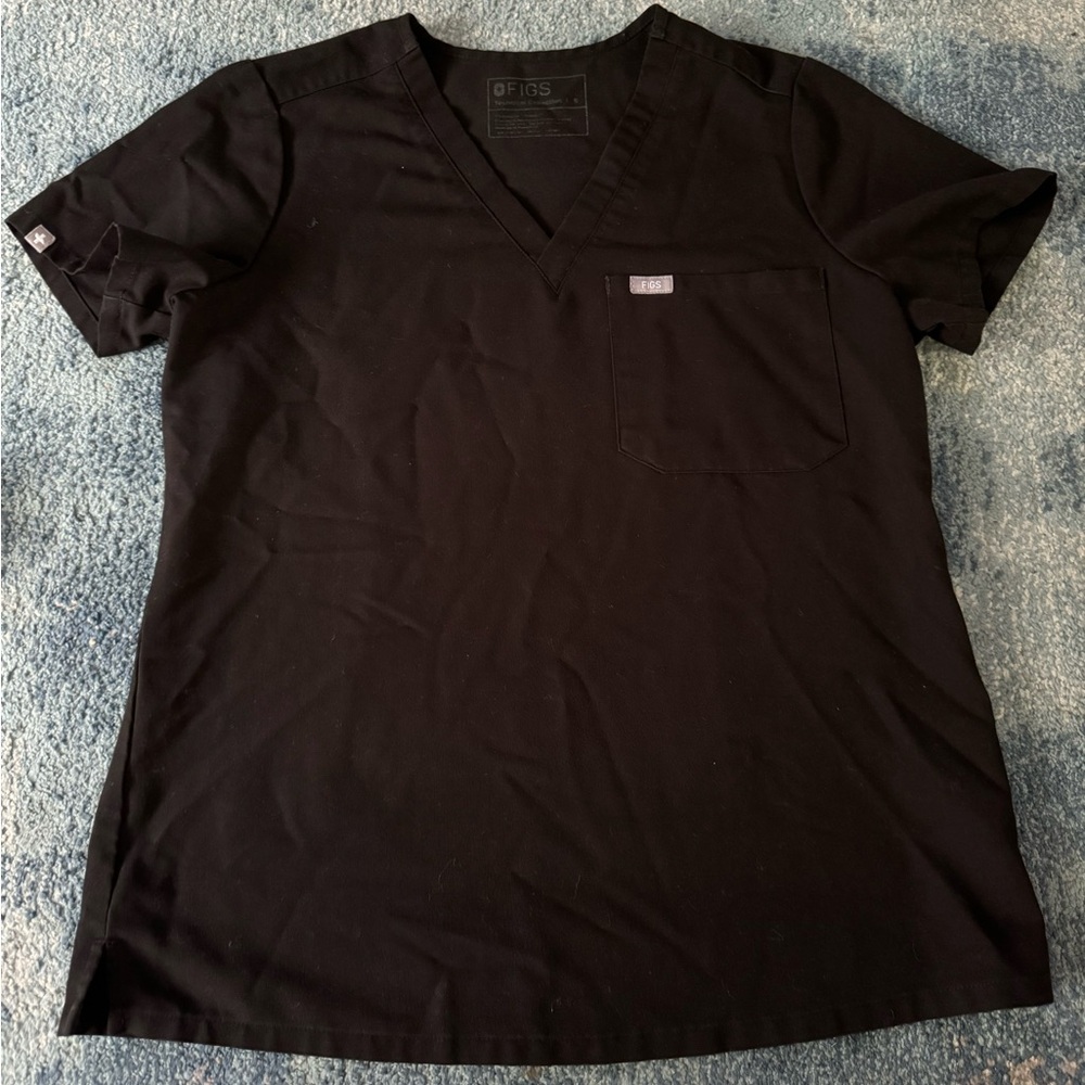 Small black FIGS scrub top